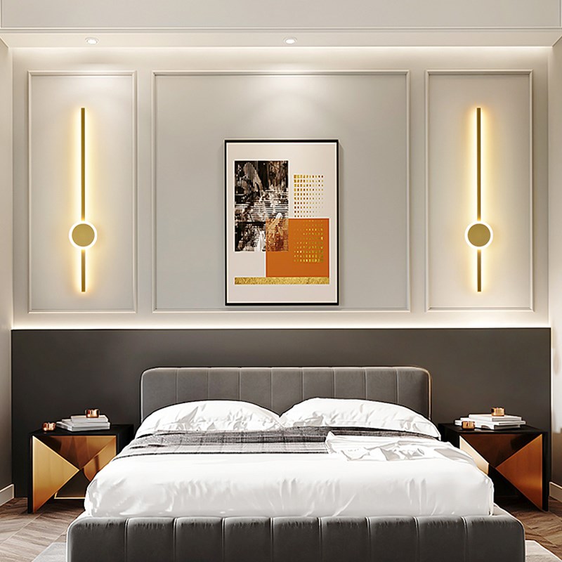 磁吸壁灯卧室床头灯免布线客厅背景墙格栅极简免安装充电壁灯