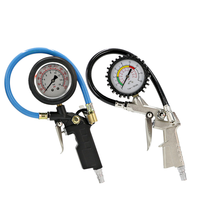 轮胎充气管胎压计胎压枪监测器充气嘴工具打气枪气压表汽车胎压表