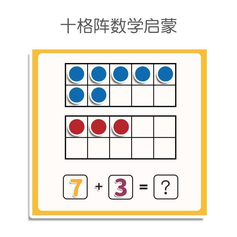 十格阵数学教具数字分解幼儿园一年级小学生算术2以内加减法