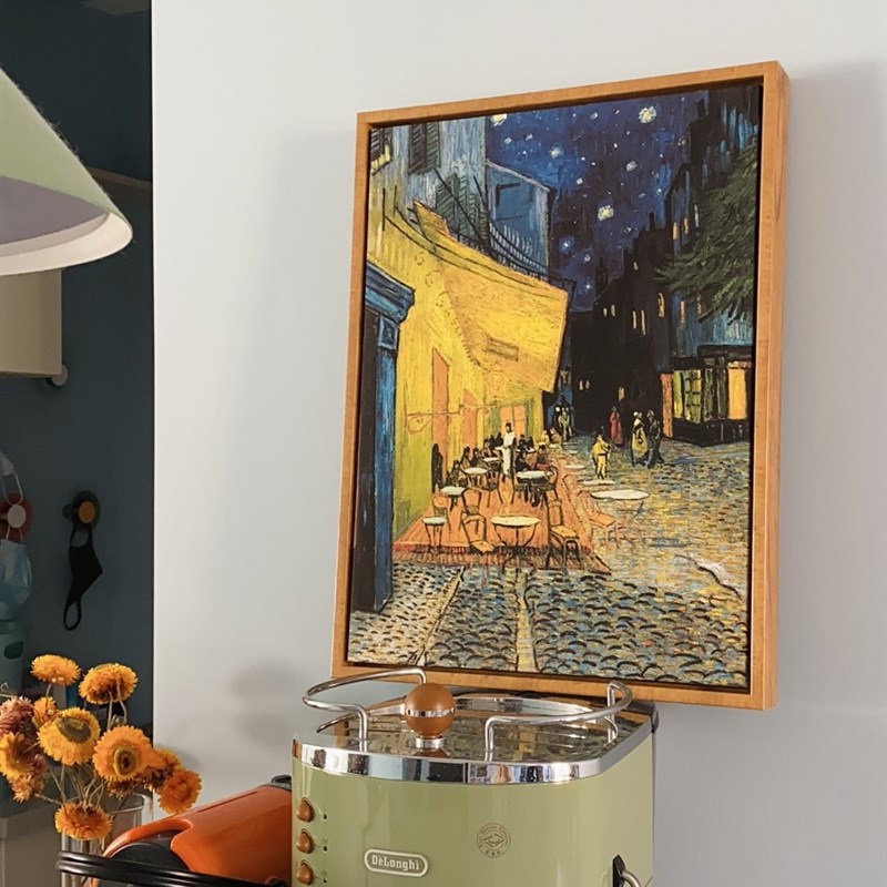 阿尔勒的卧室和咖啡馆 梵高大叔的暖心画 印象派大师 旁白装饰画