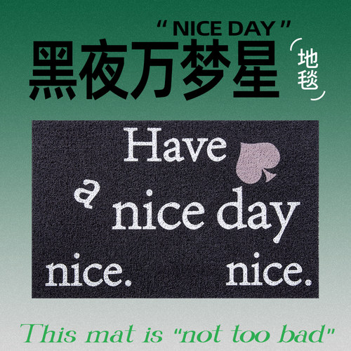 还行 现代纯色进门口入户加厚防滑吸尘耐磨定制丝圈地毯地垫