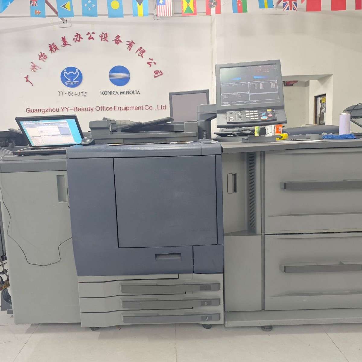 柯美C6000 7000彩色A3+高速打印复印机打不干胶机图文快印店专用