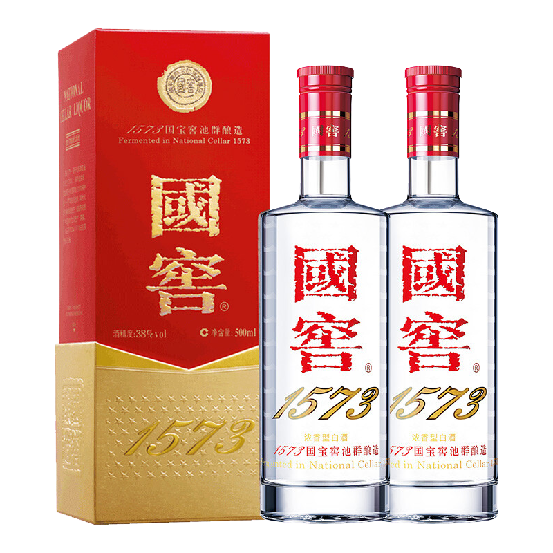 泸州老窖 国窖1573酒2010版 浓香型白酒38度500ml*2瓶商务宴请