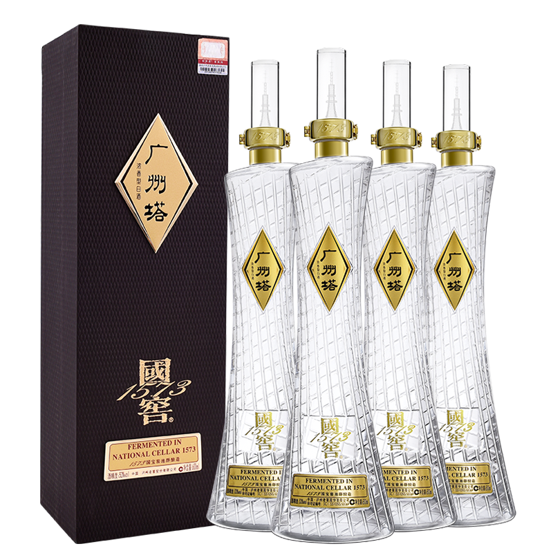 泸州老窖 国窖1573·广州塔礼盒 浓香型白酒 53度600ml*4盒