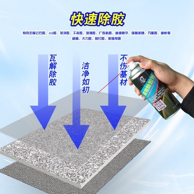 强效除胶剂岗岩云石胶环氧彩砂免钉胶去除剂强力家用外墙洁剂