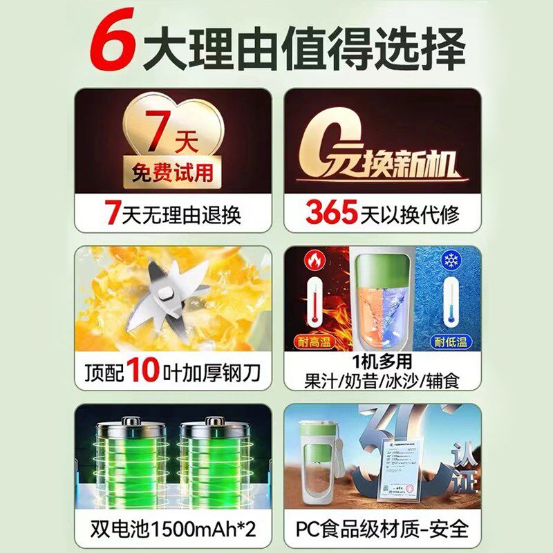榨汁小型式榨果汁杯外带迷你榨汁杯电动全自动