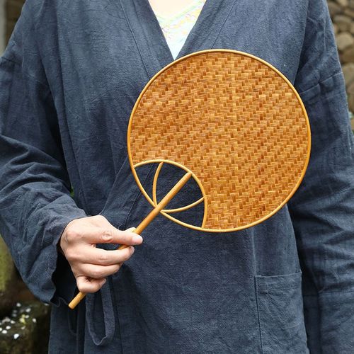 手工竹编香云纱扇子大扇复古非遗团扇竹扇加厚扇扇蒲扇青蓖芭蕉扇