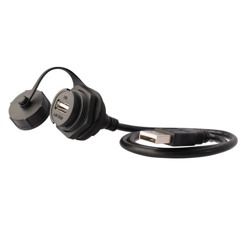 USB航空防水接头数据连接器 公头母头母座转接延长线IP7