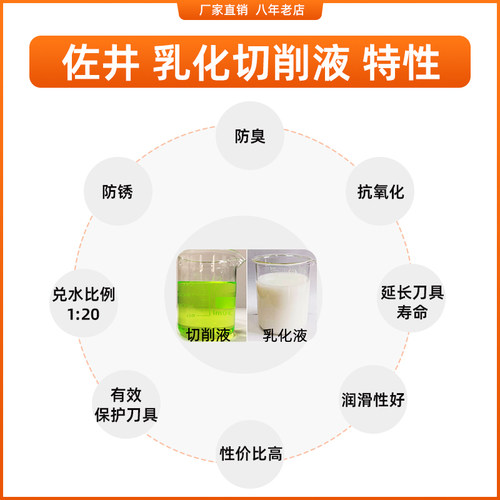 佐井全合成切削液铜铸铁铝合金防锈防冷却水溶性微乳化油
