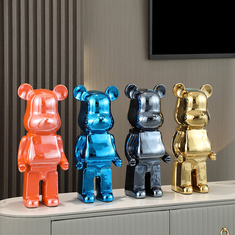 电镀暴力熊存钱罐陶瓷现代客厅电视柜大号落地装饰品,家居饰品,装饰摆件,淘宝优惠券,粉丝福利购,淘宝优惠卷