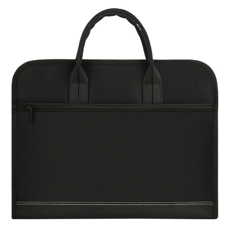 文件袋商务帆布男电脑包in手提大容量办公斜挎牛津公文包女