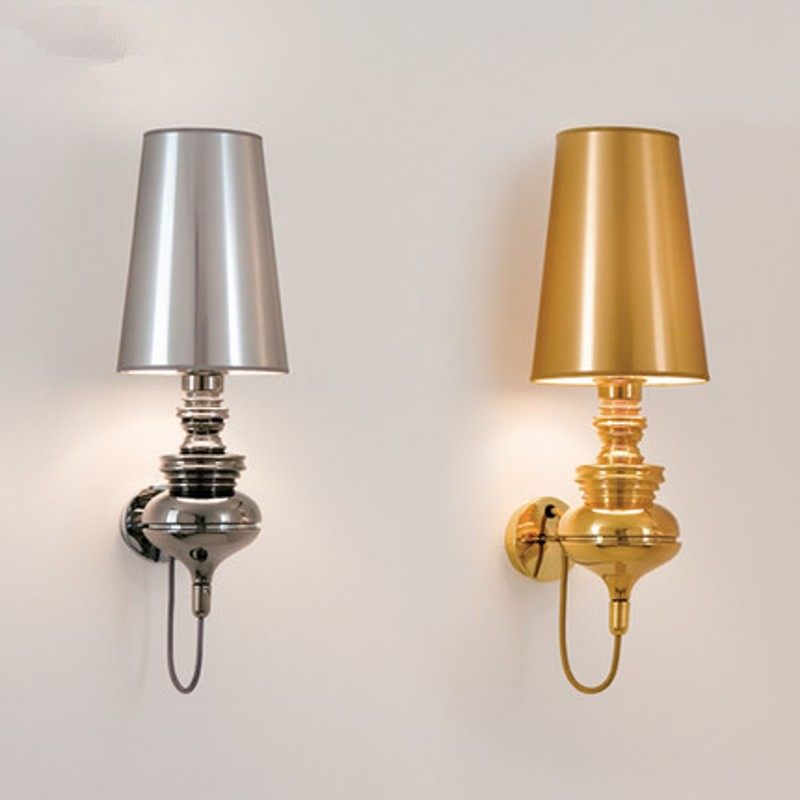 欧式风格布艺走廊过道楼梯电镀酒店卧室样板间床头壁灯