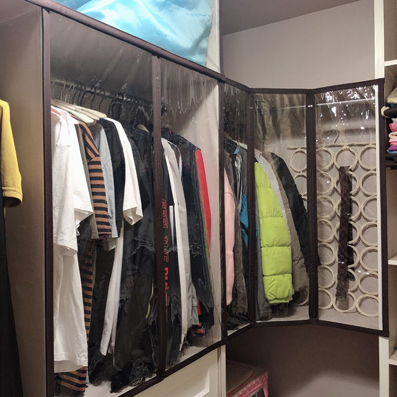 衣帽间防尘帘开放式衣柜橱柜帘子环保书柜磁性免打孔