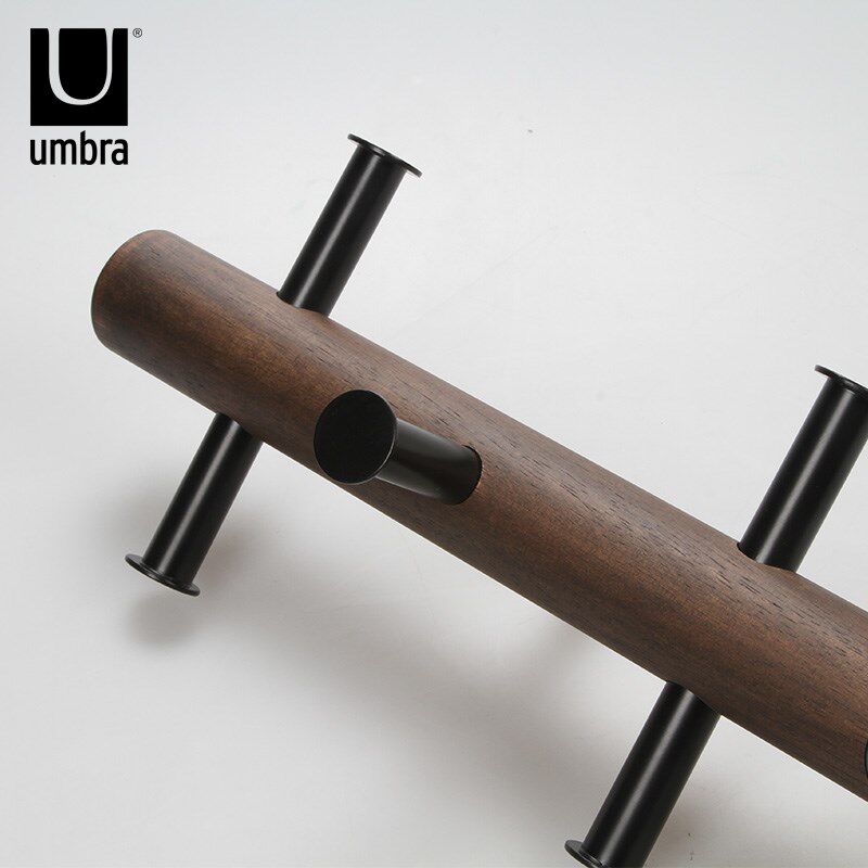 加拿大umbr派拉衣帽架创意落地衣架 卧室现代实木衣帽钩架