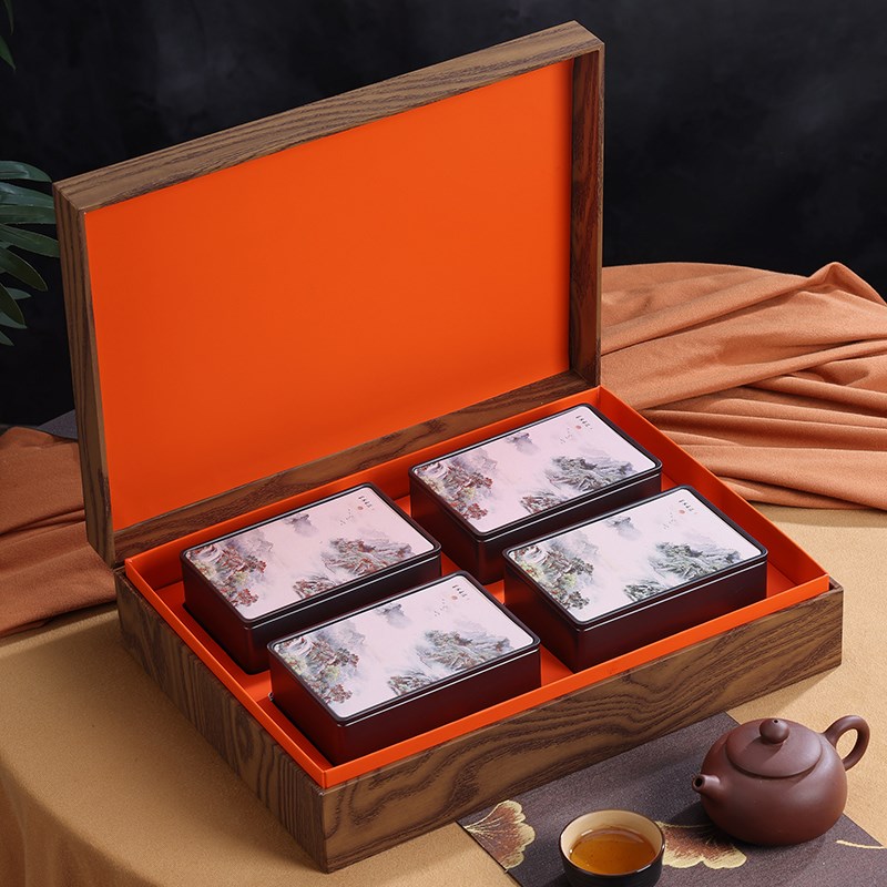 高档铁观音茶叶包装盒空礼盒红茶岩茶绿茶通用半斤一斤礼盒装摆泡