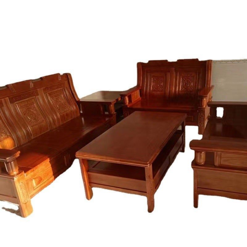 沙发实木新客厅茶几电视柜家用小户型红椿木家具工厂,住宅家具,实木沙发,淘宝优惠券,粉丝福利购,淘宝优惠卷