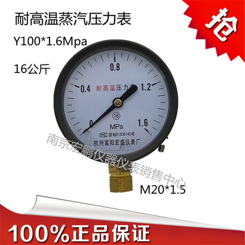 富阳宏盛耐温压力表蒸汽压力表锅炉YTH*.M水压表气压表