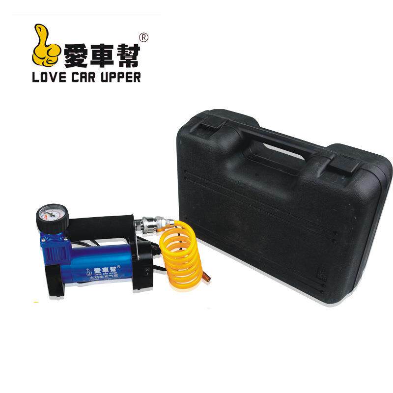 车载充气泵 爱车帮迷你单缸充气泵 汽车电动便携式轮胎打气泵