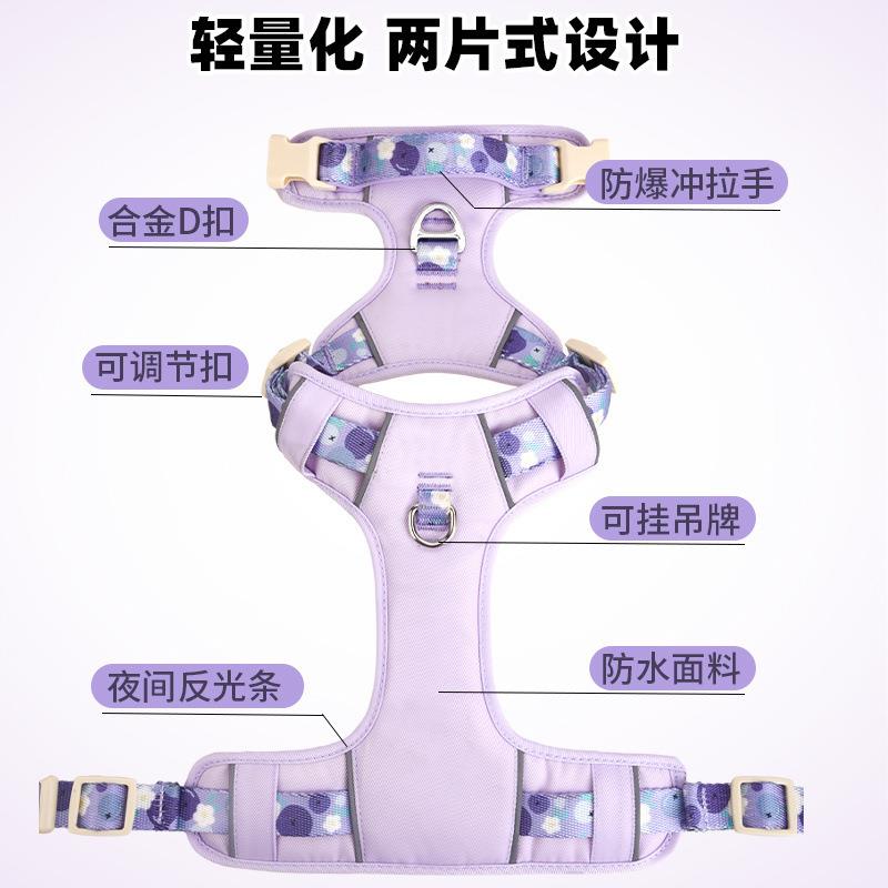 狗狗牵引绳背心式胸背带狗绳大中小型犬金毛比熊夏季外出专用狗链