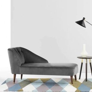 北欧床尾贵妃椅阳台躺椅卧室飘窗沙发躺椅意大利绒布休闲美人榻