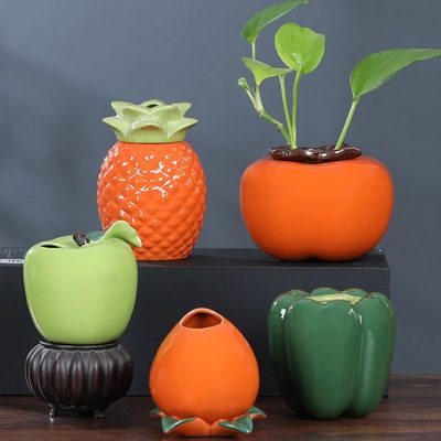 小清新陶瓷创意花瓶绿萝植物水培容器客厅卧室桌面家居花插装饰品