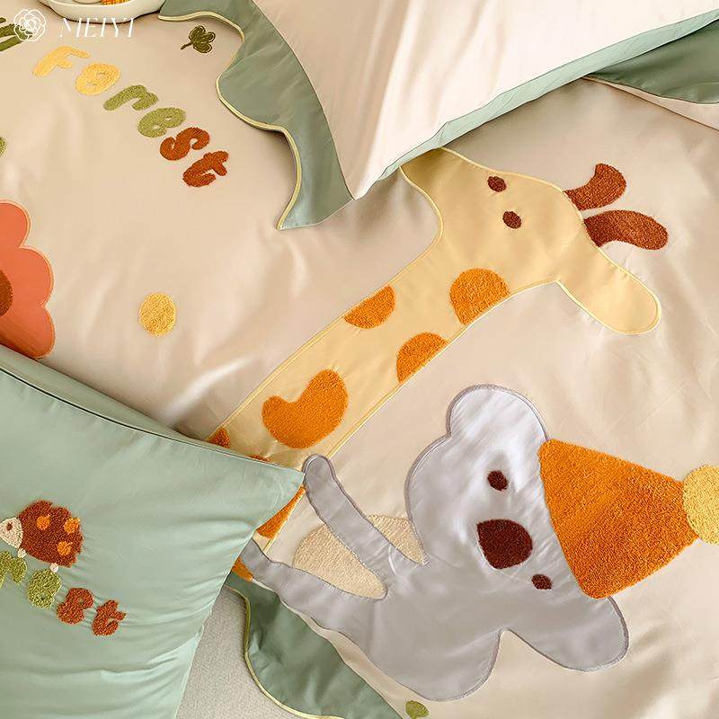 小清新1.2m可爱裸睡床单四件套全棉纯棉100S长绒棉被套儿童款床品,农机/农具/农膜,其它农用工具,淘宝优惠券,粉丝福利购,淘宝优惠卷