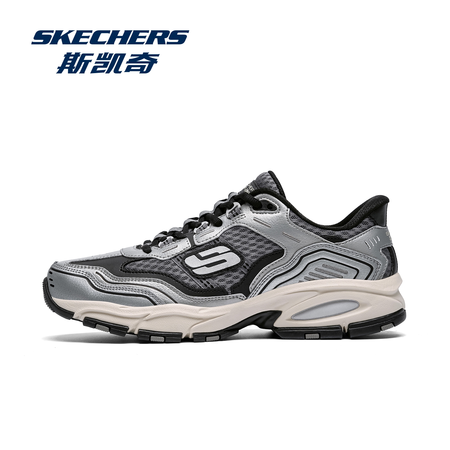 斯凯奇男鞋户外闪穿休闲运动鞋