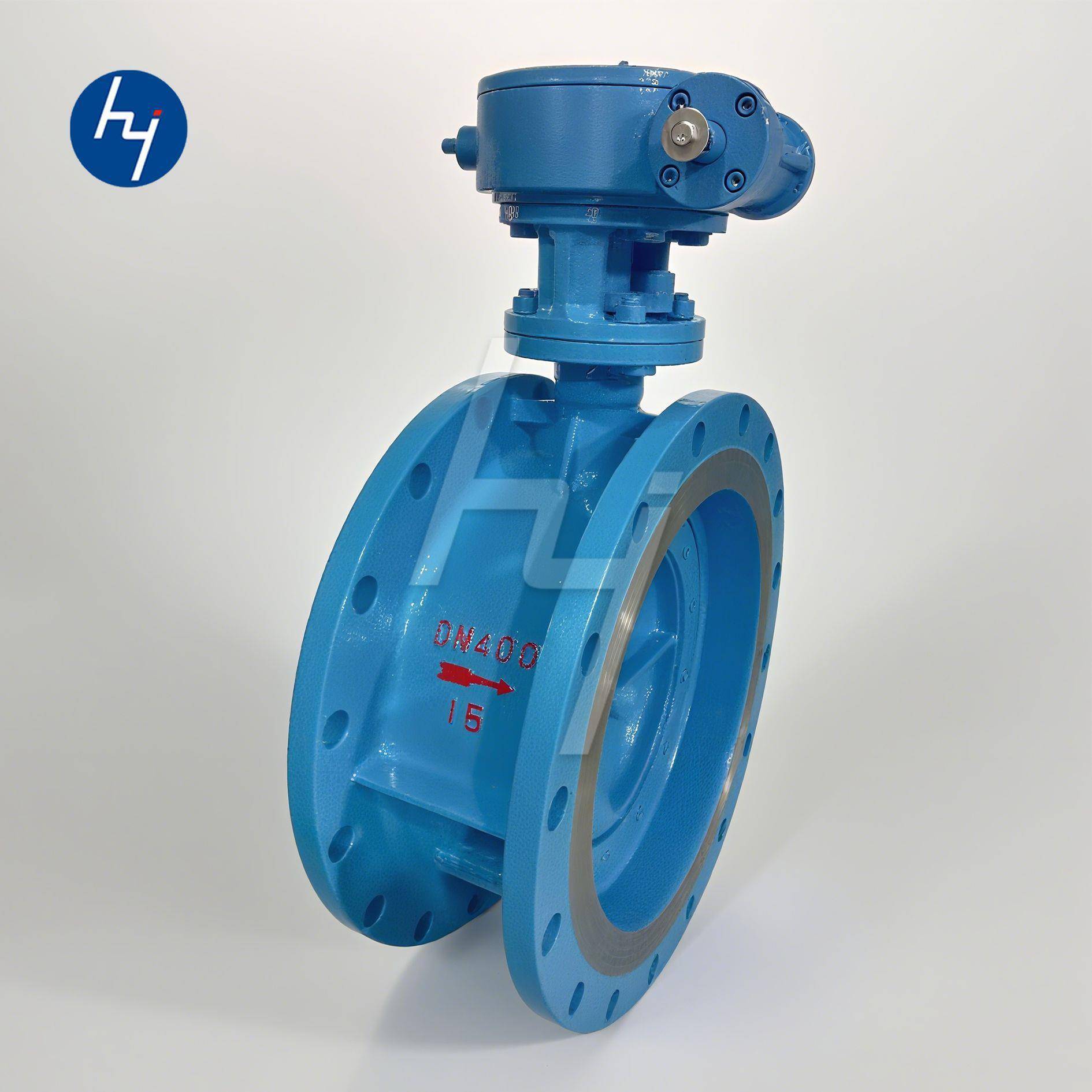 铸钢涡轮法兰蝶阀D343H重型手动不锈钢通风焊接硬密封过国标蝶阀