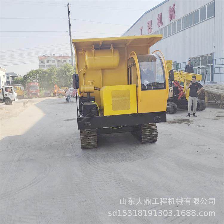 10吨履带运输车山地钢制履带运输车可60&deg;旋转液压自卸车