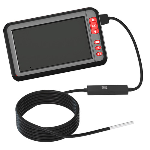 带.寸显示屏高内窥镜汽修工业管道下水道探头防水摄像头.9mm