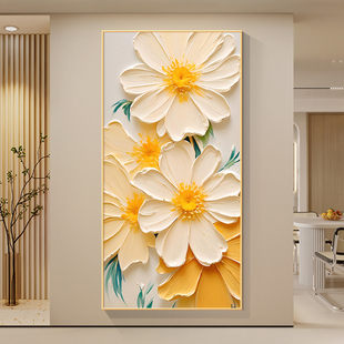 22新款 饰画走廊过道大芬村油画肌理感壁画 奶油风客厅挂画玄关装