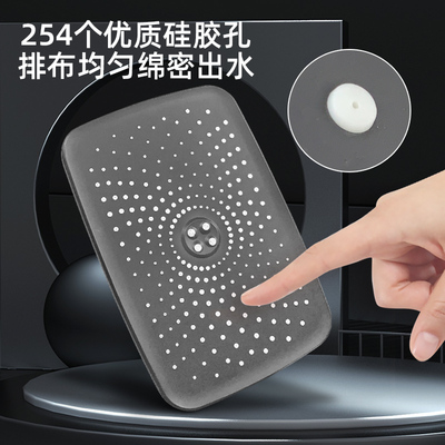 枪灰色增压硅胶顶喷洒单头淋雨莲蓬头洗澡通用手喷装