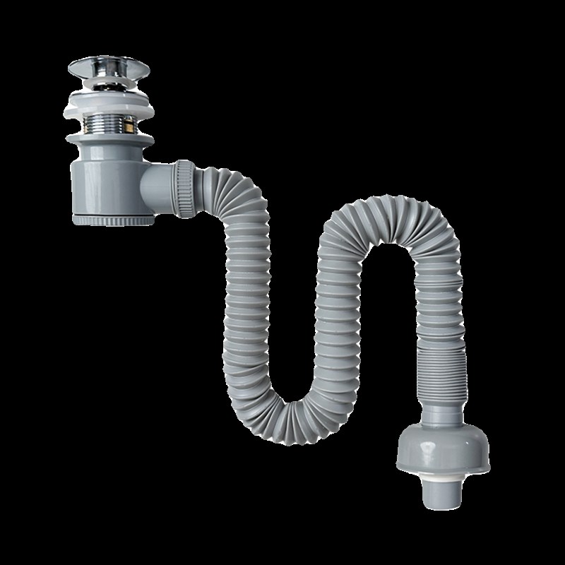 洗脸盆通用下水器矮款短墙排防臭下水塞水堵扫地机器人按弹带篮