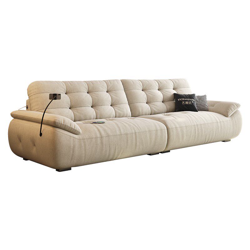 艺潮匠云朵布艺沙发伸缩电动沙发床客厅新款奶油风功能沙发免洗