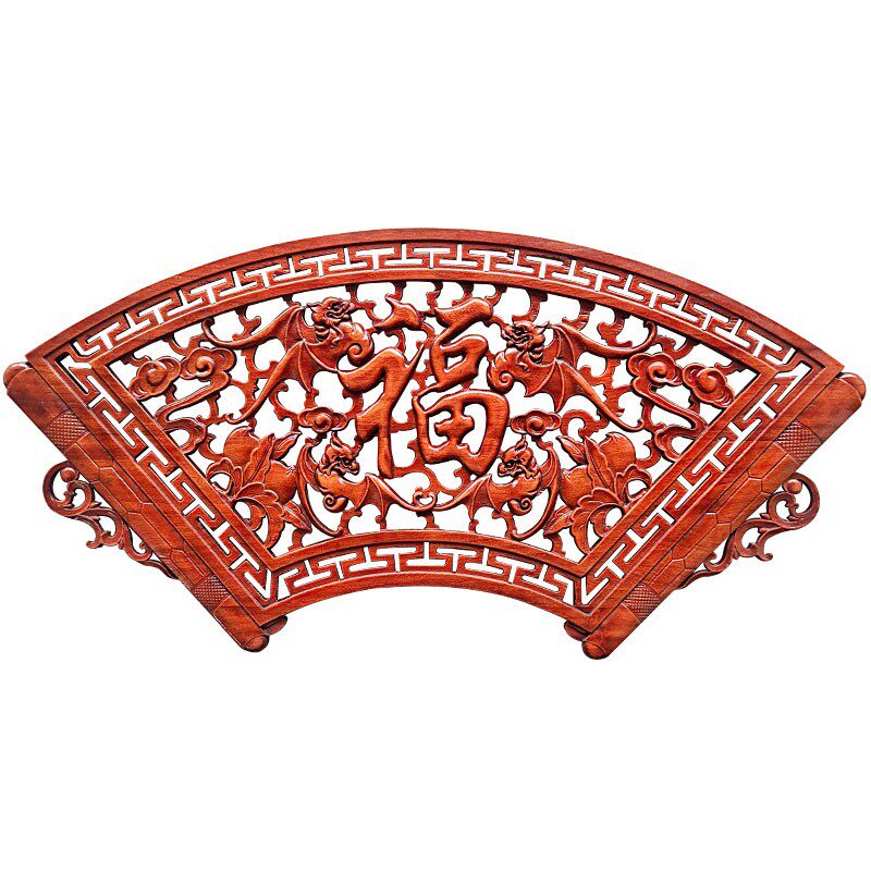 东阳木雕挂件壁饰 木雕画香樟实木雕刻工艺品 背景墙壁挂*扇,家居饰品,木雕,淘宝优惠券,粉丝福利购,淘宝优惠卷