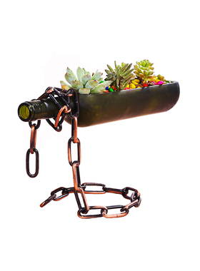 创意礼品酒瓶 家庭酒柜艺术悬浮瓶客厅个性装饰品水培支架