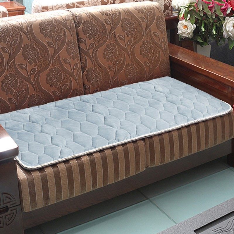 红木沙发垫四季通用素色加厚防滑毛绒坐垫办公室座椅垫连体长椅垫,居家布艺,沙发垫,淘宝优惠券,粉丝福利购,淘宝优惠卷