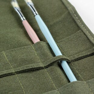 新概念帆布画笔袋卷式毛笔卷笔帘便携水彩笔袋油画笔袋