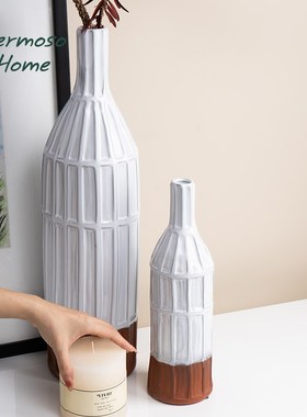 HEMOO 莱塞 Lie落地陶瓷大瓶客厅插干器桌面装饰