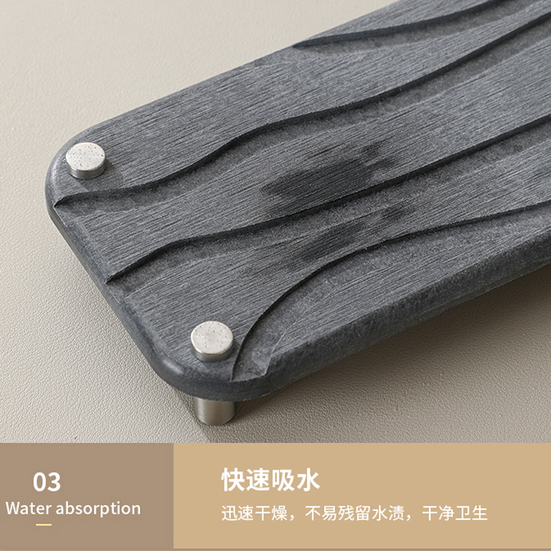 卫生间洗手盆硅藻泥杯垫防滑吸水速干硅藻土杯架酒店宾馆浴室台面