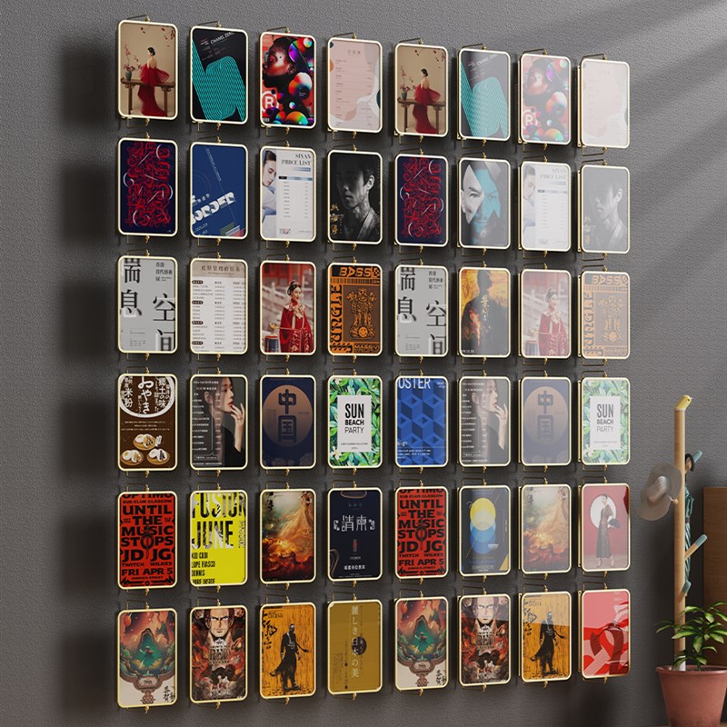 国潮壁挂旋转翻转牌玄关屏风背景板墙校园企业文化漫展装饰翻转墙