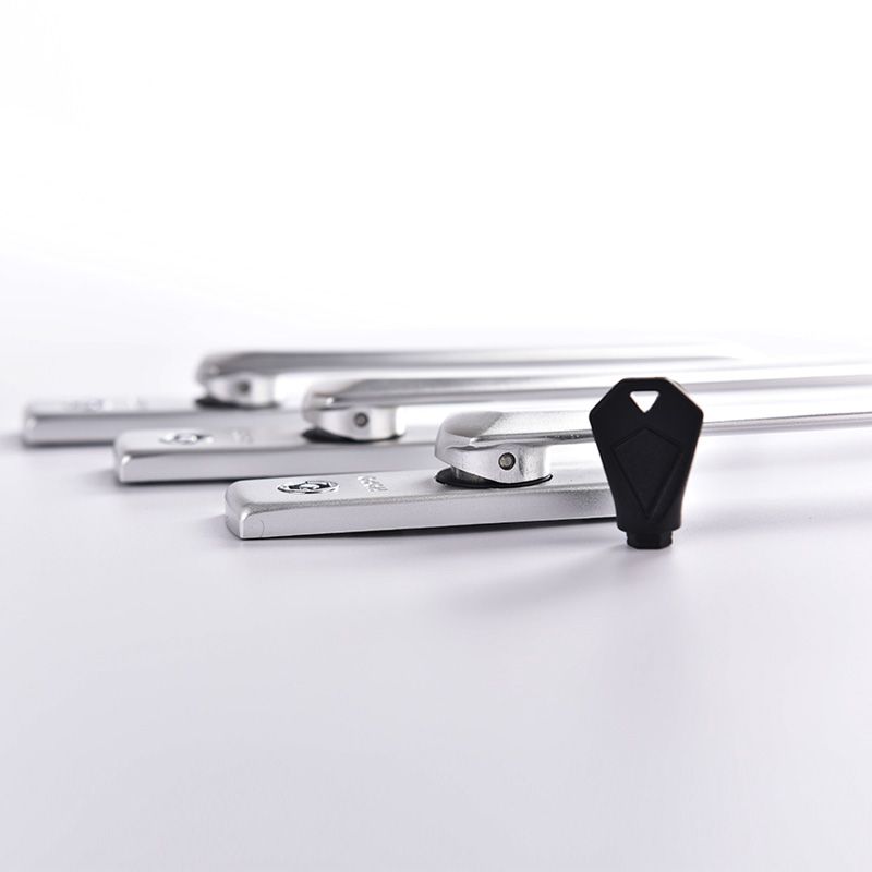 HOPO薄款铝合金窗户把手带儿童安全锁平开窗方轴执手拉手PH175