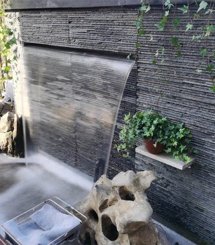 欧式瀑布造景出水口庭院水景瀑布造景器流水墙水帘人造水幕