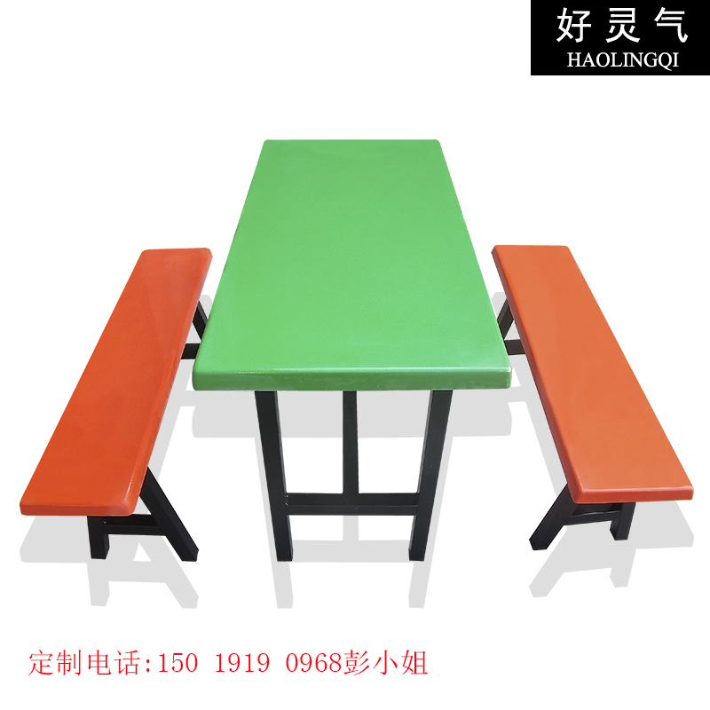 送货上门玻璃餐台 一桌四椅 长条食堂餐桌椅 快餐店桌椅 分体饭店
