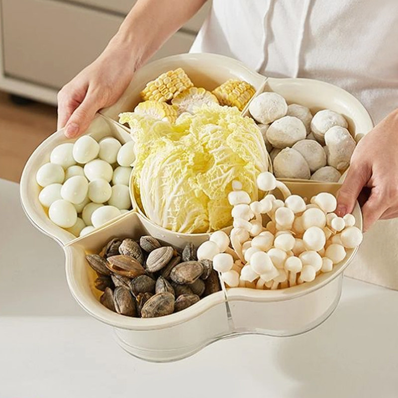 火锅蔬菜拼盘分格旋转层洗菜盆沥水篮创意备菜配盘子家用,厨房/烹饪用具,配菜/备菜盘,淘宝优惠券,粉丝福利购,淘宝优惠卷