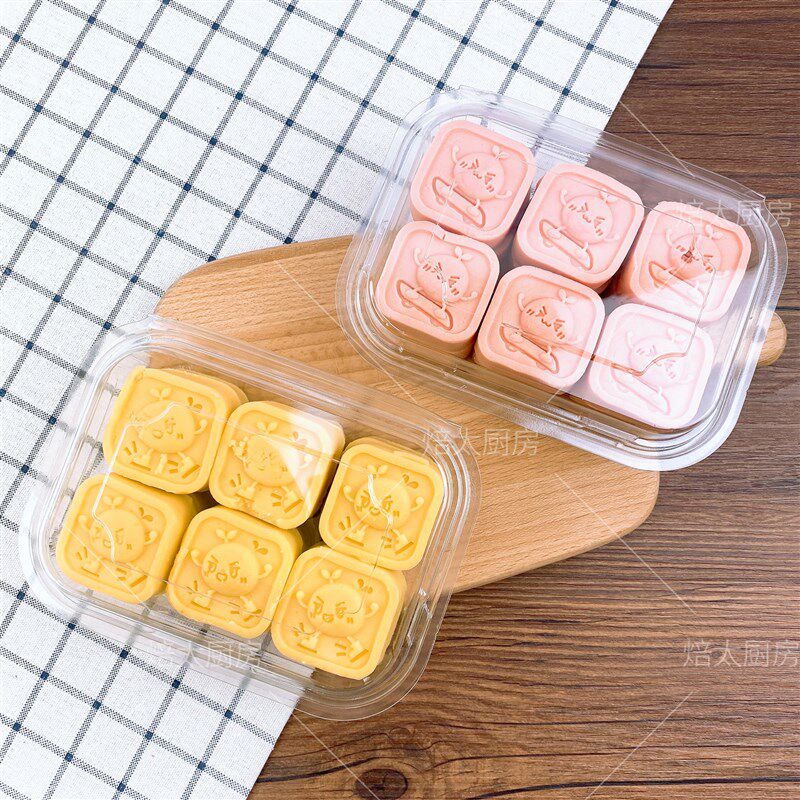 烘焙包粒绿豆糕绿豆冰糕吸塑盒散称糕点盒哈尼卷女王卷