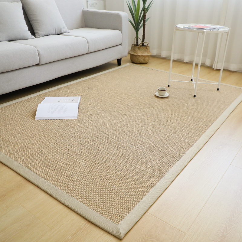 久忆天然环保剑麻编织简约客厅茶几地垫卧室阳台书房茶室剑麻地毯