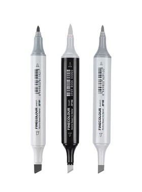 法卡勒马克笔灰色系装一代二代三代四代五代初学者头软头学生