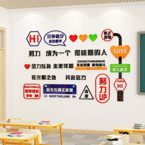 中考班级立体学生励志文字标语学教室氛围布置装饰