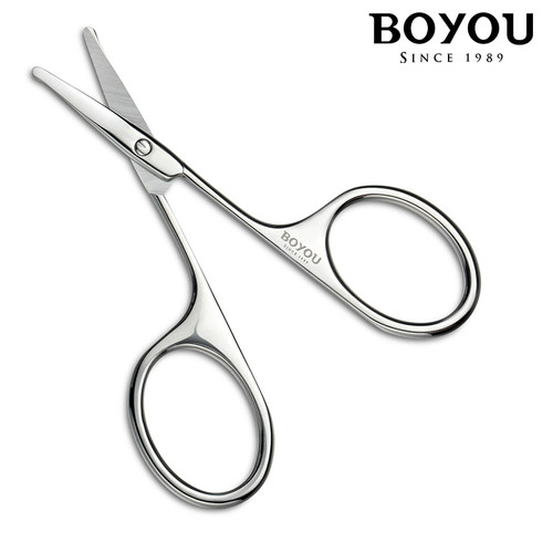 博友鼻毛圆头修剪刀鼻毛手动剃鼻毛男士脸耳睇修剪器小剪子